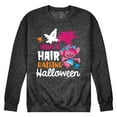 thumbnail image 1 of Trolls Movie - Halloween - Have a Hair Raising Halloween - Poppy - Men's Crew Neck Fleece Pullover, 1 of 1