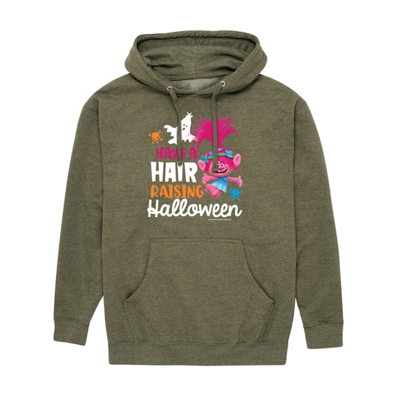 Trolls Movie - Halloween - Have a Hair Raising Halloween - Poppy - Men's Pullover Hooded Fleece Sweatshirt