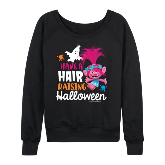 Trolls Movie - Halloween - Have a Hair Raising Halloween - Poppy - Women's Lightweight French Terry Long Sleeve Shirt