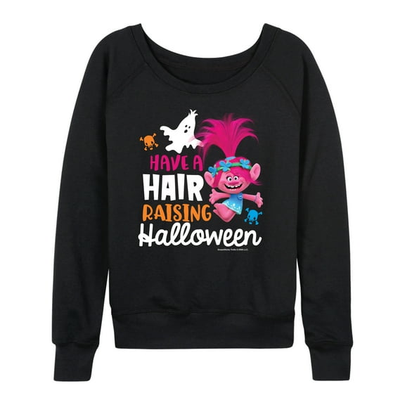 Trolls Movie - Halloween - Have a Hair Raising Halloween - Poppy - Women's Lightweight French Terry Long Sleeve Shirt