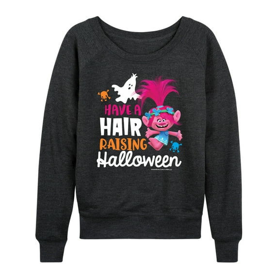 Trolls Movie - Halloween - Have a Hair Raising Halloween - Poppy - Women's Lightweight French Terry Long Sleeve Shirt