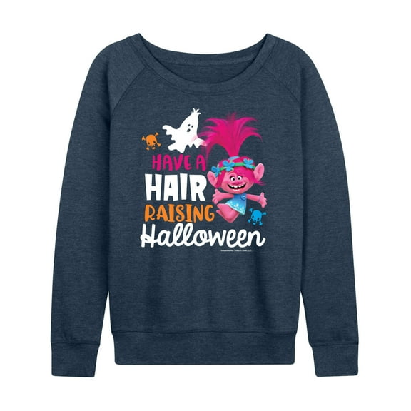 Trolls Movie - Halloween - Have a Hair Raising Halloween - Poppy - Women's Lightweight French Terry Long Sleeve Shirt