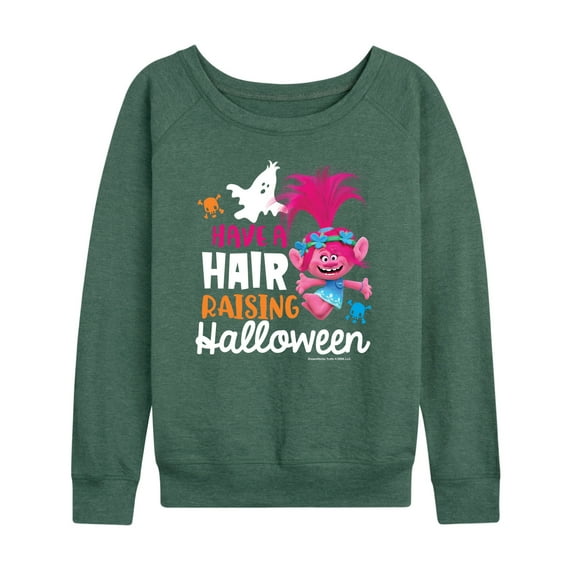 Trolls Movie - Halloween - Have a Hair Raising Halloween - Poppy - Women's Lightweight French Terry Long Sleeve Shirt