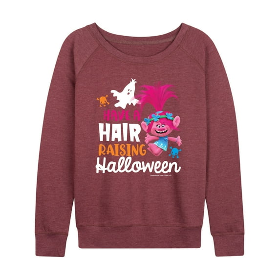 Trolls Movie - Halloween - Have a Hair Raising Halloween - Poppy - Women's Lightweight French Terry Long Sleeve Shirt