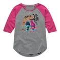 thumbnail image 1 of Trolls Movie - Halloween - Poppy & Branch - Happy Trolloween - Toddler And Youth Girls Raglan Graphic T-Shirt, 1 of 4