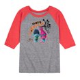 thumbnail image 1 of Trolls Movie - Halloween - Poppy & Branch - Happy Trolloween - Toddler And Youth Raglan Graphic T-Shirt, 1 of 1