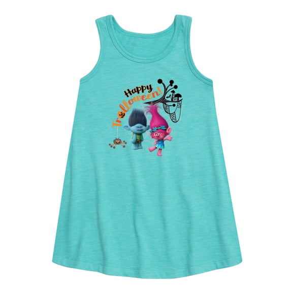 Trolls Movie - Halloween - Poppy & Branch - Happy Trolloween - Toddler and Youth Girls A-line Dress