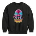 thumbnail image 1 of Trolls Movie - Halloween - Poppy, Satin, & Chenille - Frighteningly FabBooLous - Toddler And Youth Crewneck Fleece Sweatshirt, 1 of 5