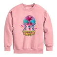thumbnail image 1 of Trolls Movie - Halloween - Poppy, Satin, & Chenille - Frighteningly FabBooLous - Toddler And Youth Crewneck Fleece Sweatshirt, 1 of 4