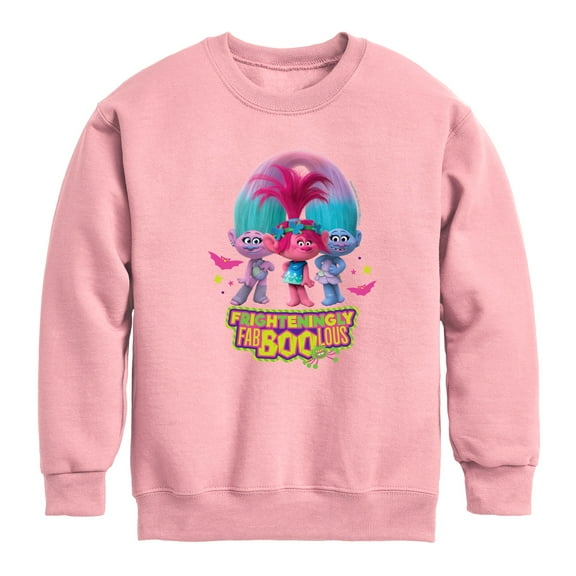 Trolls Movie - Halloween - Poppy, Satin, & Chenille - Frighteningly FabBooLous - Toddler And Youth Crewneck Fleece Sweatshirt