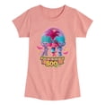 thumbnail image 1 of Trolls Movie - Halloween - Poppy, Satin, & Chenille - Frighteningly FabBooLous - Toddler And Youth Girls Short Sleeve Graphic T-Shirt, 1 of 6