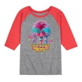 thumbnail image 1 of Trolls Movie - Halloween - Poppy, Satin, & Chenille - Frighteningly FabBooLous - Toddler And Youth Raglan Graphic T-Shirt, 1 of 1