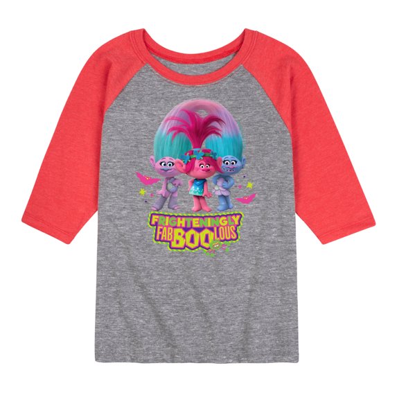 Trolls Movie - Halloween - Poppy, Satin, & Chenille - Frighteningly FabBooLous - Toddler And Youth Raglan Graphic T-Shirt