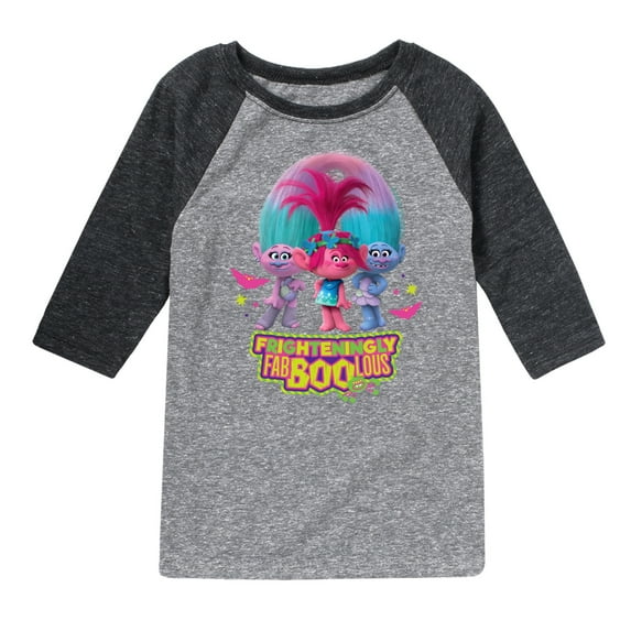 Trolls Movie - Halloween - Poppy, Satin, & Chenille - Frighteningly FabBooLous - Toddler And Youth Raglan Graphic T-Shirt