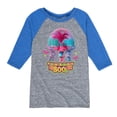 thumbnail image 1 of Trolls Movie - Halloween - Poppy, Satin, & Chenille - Frighteningly FabBooLous - Toddler And Youth Raglan Graphic T-Shirt, 1 of 3
