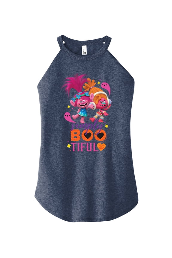Trolls Movie - Halloween - Simply Bootiful - Poppy & DJ Suki - Juniors High Neck Tank Top