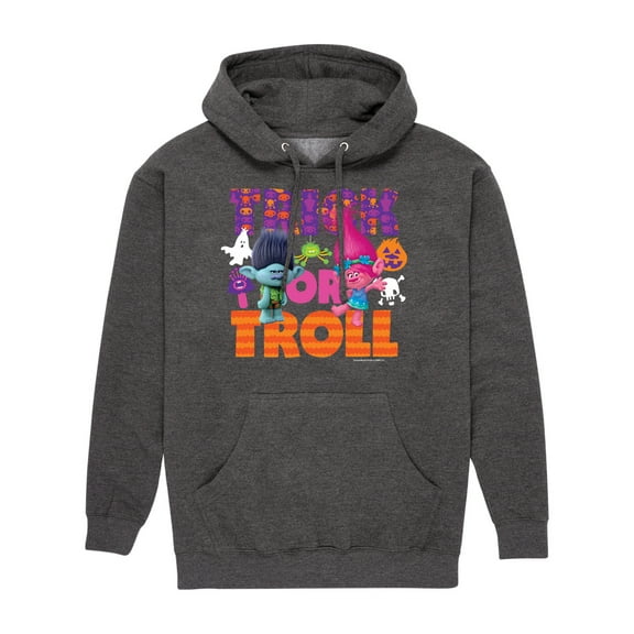 Trolls Movie - Halloween - Trick or Troll - Men's Pullover Hooded Fleece Sweatshirt