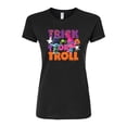 thumbnail image 1 of Trolls Movie - Halloween - Trick or Troll - Poppy & Branch - Juniors Fitted Graphic T-Shirt, 1 of 5