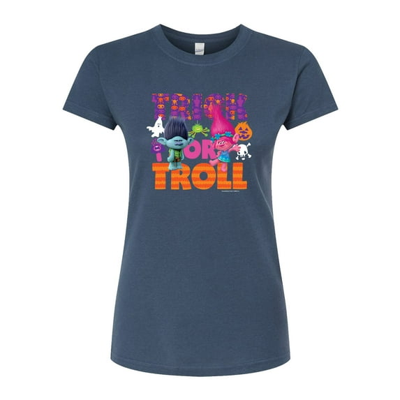 Trolls Movie - Halloween - Trick or Troll - Poppy & Branch - Juniors Fitted Graphic T-Shirt