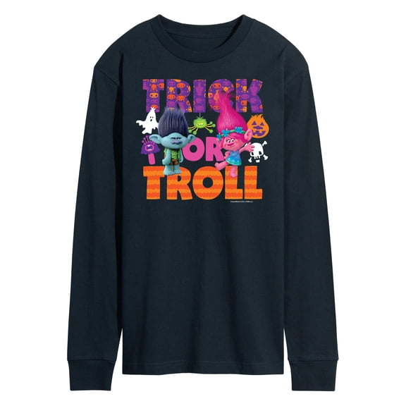 Trolls Movie - Halloween - Trick or Troll - Poppy & Branch - Men's Long Sleeve T-Shirt