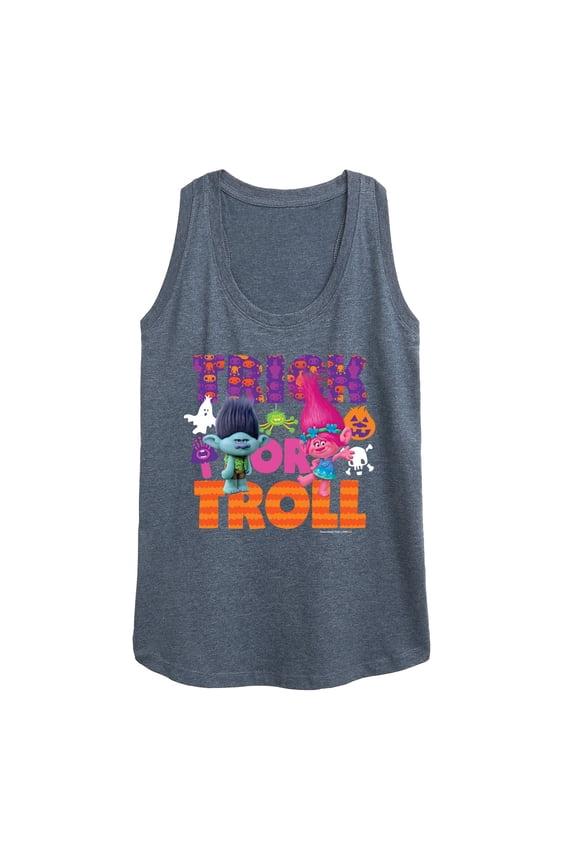 Trolls Movie - Halloween - Trick or Troll - Poppy & Branch - Women's Racerback Tank Top