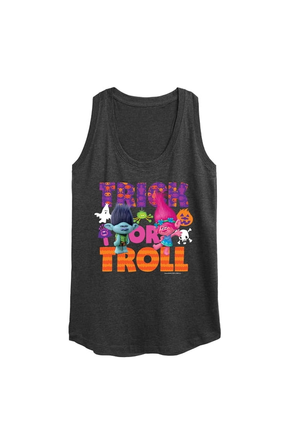 Trolls Movie - Halloween - Trick or Troll - Poppy & Branch - Women's Racerback Tank Top