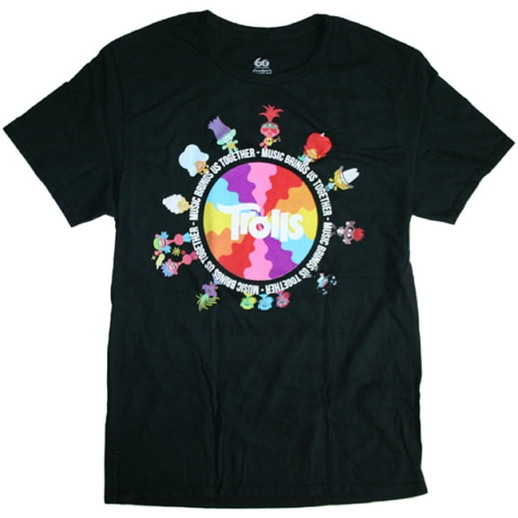 Trolls "Music Brings Us Together" Men's T-Shirt - (Small)