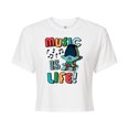 thumbnail image 1 of Trolls - Music Is Life Branch - Juniors Cropped Cotton Blend T-Shirt, 1 of 5