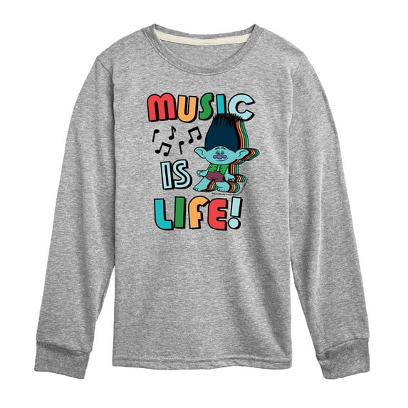 Trolls - Music Is Life Branch - Toddler & Youth Long Sleeve Graphic T-Shirt