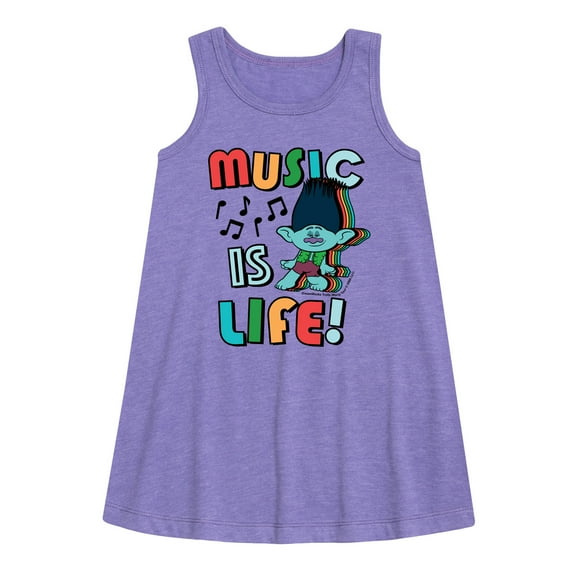 Trolls - Music Is Life - Toddler & Youth Girls A-line Dress