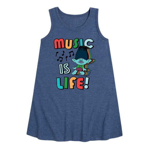 Trolls - Music Is Life Branch - Toddler & Youth Girls A-line Dress