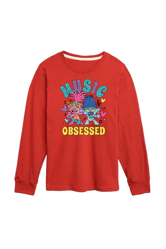 - Music Obsessed Poppy and Branch - Toddler & Youth Long Sleeve Graphic T-Shirt