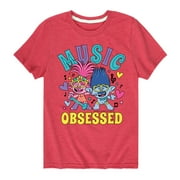 Trolls - Music Obsessed Poppy and Branch Boys Short Sleeve Graphic T-Shirt