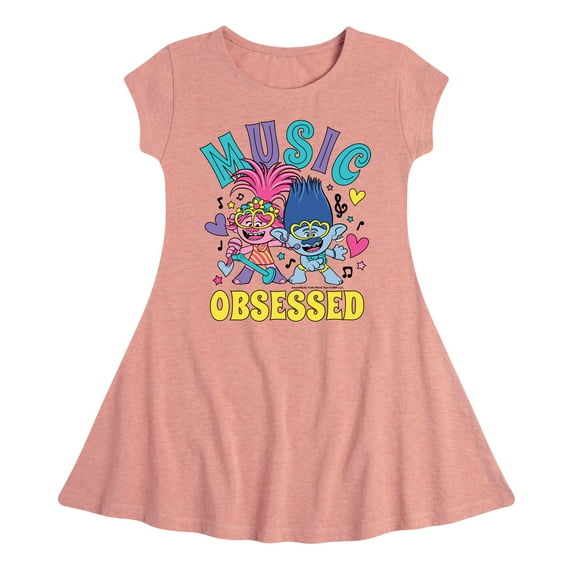 Trolls - Music Obsessed - Toddler & Youth Girls Fit & Flare Dress