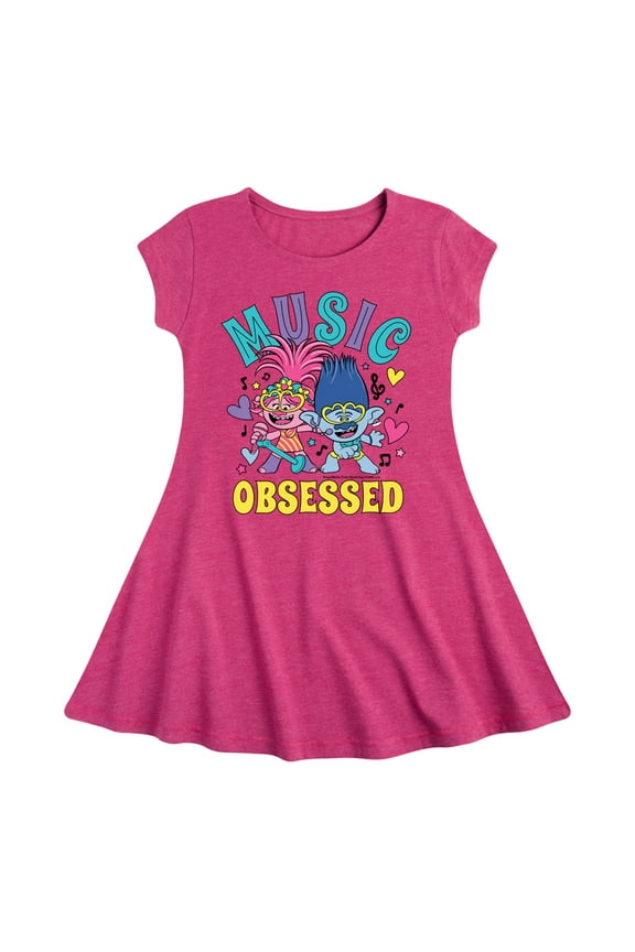 - Music Obsessed Poppy and Branch - Toddler & Youth Girls Fit & Flare Dress