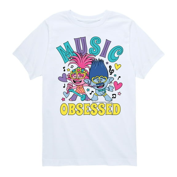 Trolls - Music Obsessed - Toddler & Youth Short Sleeve Graphic T-Shirt