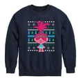 thumbnail image 1 of Trolls - Poppy Blue Green Ugly Sweater - Toddler & Youth Crewneck Fleece Sweatshirt, 1 of 5