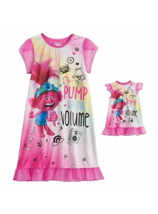 ★24-25FW新作★KIRSH★TROLLS JACQUARD PAJAMA DRESS Trolls Girls' Sleepwear in Kids' Pajamas & Robes - Walmart.com