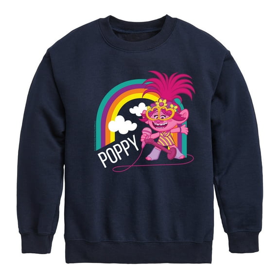 Trolls - Poppy Singing - Toddler & Youth Crewneck Fleece Sweatshirt