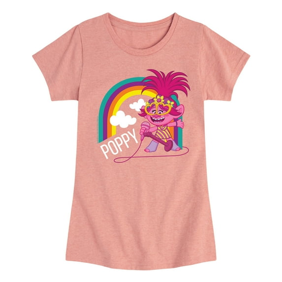 Trolls - Poppy Singing - Toddler & Youth Girls Short Sleeve Graphic T-Shirt