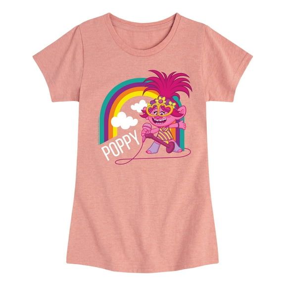 Trolls - Poppy Singing - Toddler & Youth Girls Short Sleeve Graphic T-Shirt