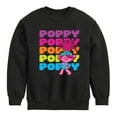 thumbnail image 1 of Trolls - Poppy Stacked Name - Toddler & Youth Crewneck Fleece Sweatshirt, 1 of 5