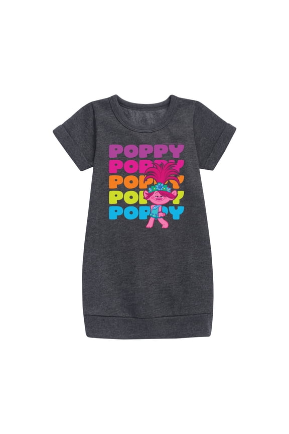 - Poppy Stacked Name - Toddler & Youth Girls Fleece Dress
