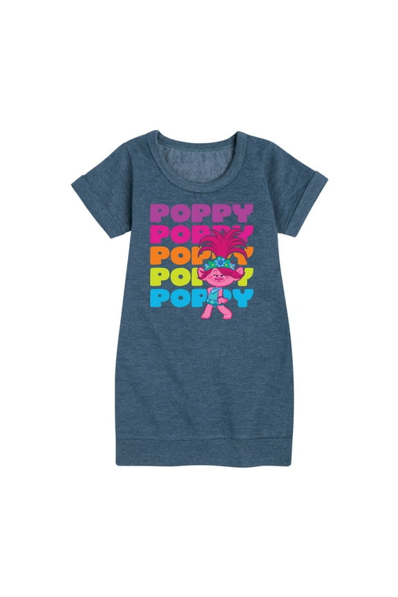 - Poppy Stacked Name - Toddler & Youth Girls Fleece Dress