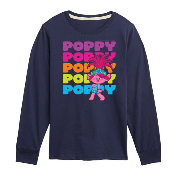 Trolls - Poppy Stacked Name - Toddler & Youth Long Sleeve Graphic T-Shirt