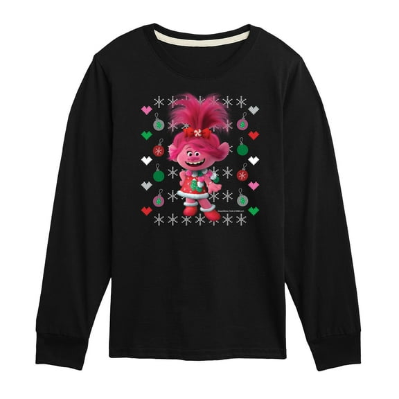 Trolls - Poppy Sweater Pattern - Toddler & Youth Long Sleeve Graphic T-Shirt