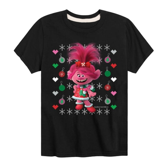 Trolls - Poppy Sweater Pattern - Toddler & Youth Short Sleeve Graphic T-Shirt