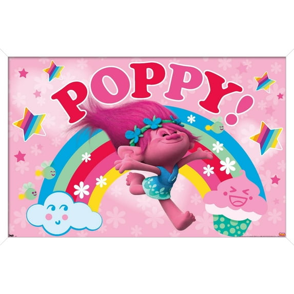 Trolls - Poppy Wall Poster, 22.375" x 34" Framed