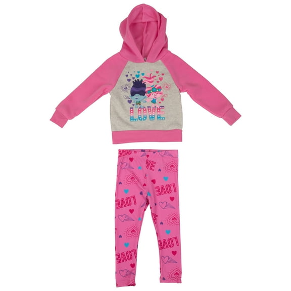 Trolls Poppy and Branch Toddler 2-Piece Fleece Jacket Set-Toddler 2T