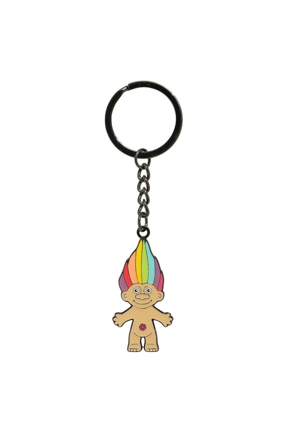 Trolls Rainbow Hair Troll Enamel Charm Keychain